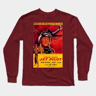 Classic John Wayne Movie Poster - Jet Pilot Long Sleeve T-Shirt